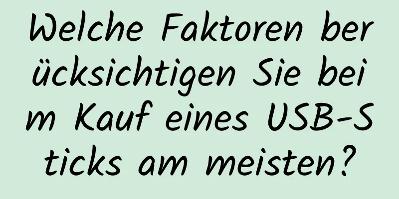 Welche Faktoren berücksichtigen Sie beim Kauf eines USB-Sticks am meisten?