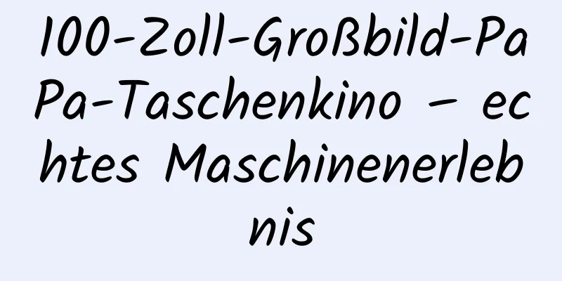 100-Zoll-Großbild-PaPa-Taschenkino – echtes Maschinenerlebnis