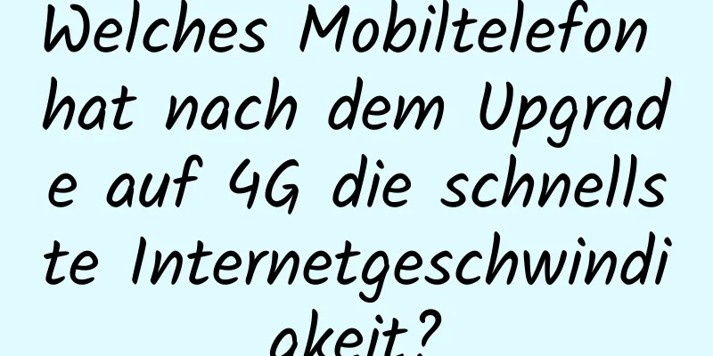 Welches Mobiltelefon hat nach dem Upgrade auf 4G die schnellste Internetgeschwindigkeit?
