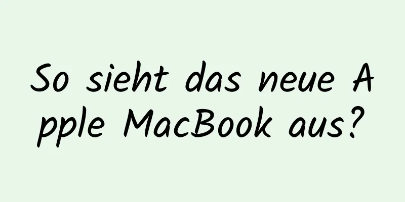 So sieht das neue Apple MacBook aus?