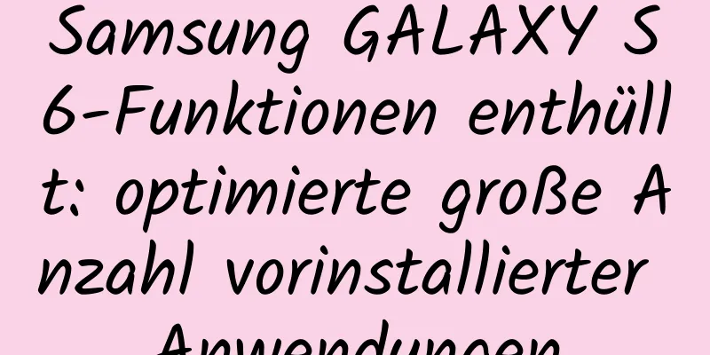 Samsung GALAXY S6-Funktionen enthüllt: optimierte große Anzahl vorinstallierter Anwendungen