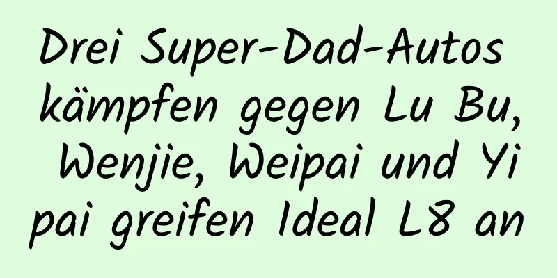 Drei Super-Dad-Autos kämpfen gegen Lu Bu, Wenjie, Weipai und Yipai greifen Ideal L8 an