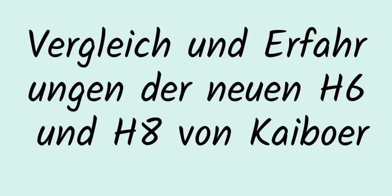 Vergleich und Erfahrungen der neuen H6 und H8 von Kaiboer