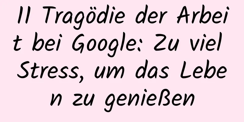 11 Tragödie der Arbeit bei Google: Zu viel Stress, um das Leben zu genießen