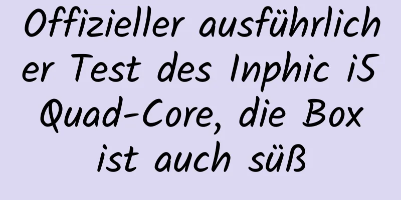 Offizieller ausführlicher Test des Inphic i5 Quad-Core, die Box ist auch süß