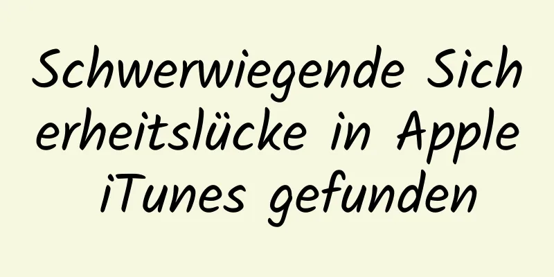 Schwerwiegende Sicherheitslücke in Apple iTunes gefunden