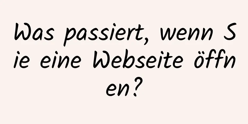Was passiert, wenn Sie eine Webseite öffnen?