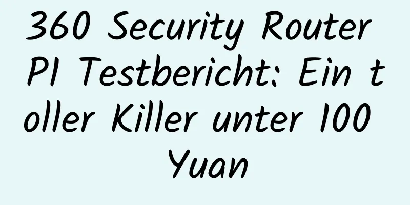 360 Security Router P1 Testbericht: Ein toller Killer unter 100 Yuan