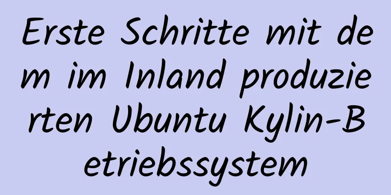 Erste Schritte mit dem im Inland produzierten Ubuntu Kylin-Betriebssystem