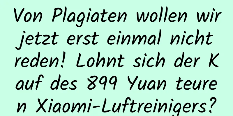 Von Plagiaten wollen wir jetzt erst einmal nicht reden! Lohnt sich der Kauf des 899 Yuan teuren Xiaomi-Luftreinigers?