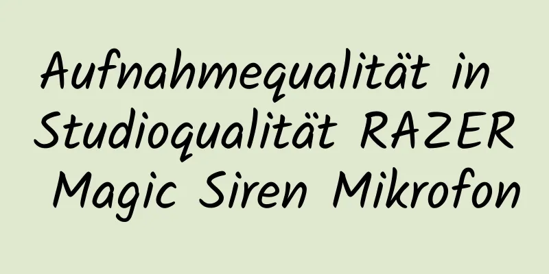 Aufnahmequalität in Studioqualität RAZER Magic Siren Mikrofon