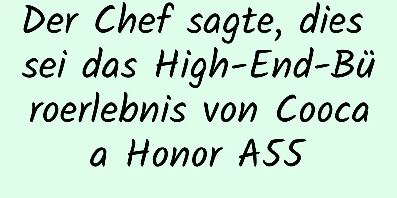 Der Chef sagte, dies sei das High-End-Büroerlebnis von Coocaa Honor A55