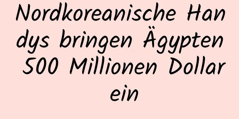 Nordkoreanische Handys bringen Ägypten 500 Millionen Dollar ein