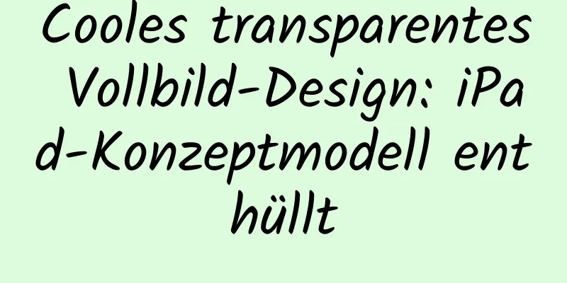 Cooles transparentes Vollbild-Design: iPad-Konzeptmodell enthüllt