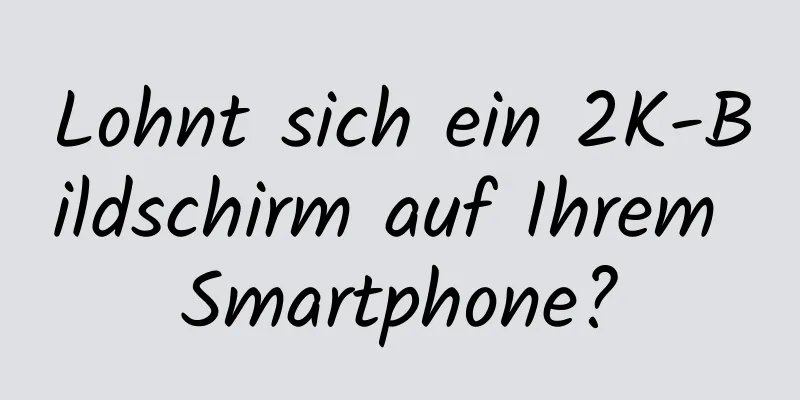 Lohnt sich ein 2K-Bildschirm auf Ihrem Smartphone?