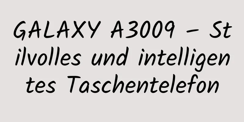 GALAXY A3009 – Stilvolles und intelligentes Taschentelefon