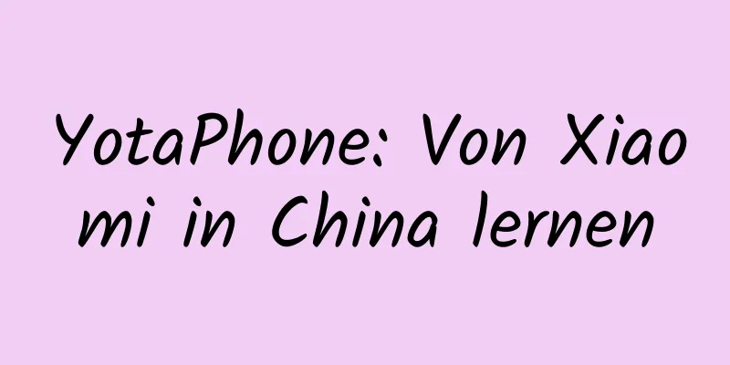 YotaPhone: Von Xiaomi in China lernen