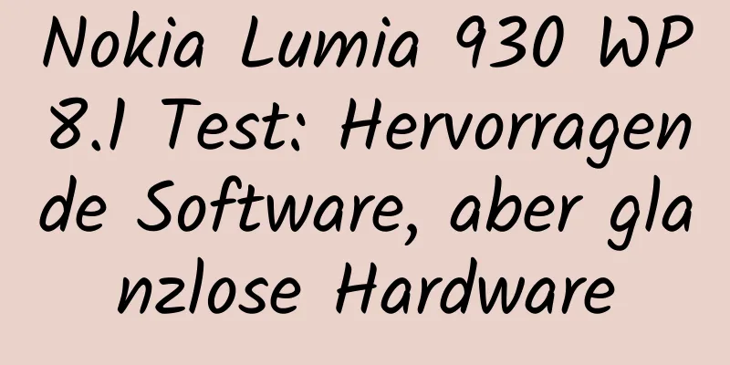 Nokia Lumia 930 WP8.1 Test: Hervorragende Software, aber glanzlose Hardware