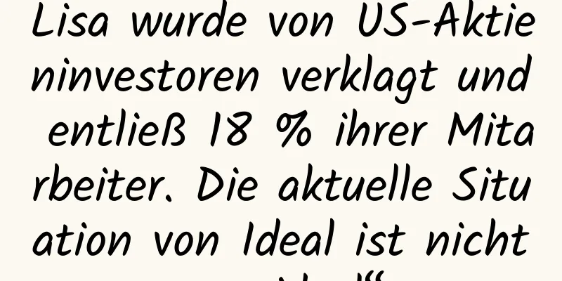 Lisa wurde von US-Aktieninvestoren verklagt und entließ 18 % ihrer Mitarbeiter. Die aktuelle Situation von Ideal ist nicht so „ideal“.