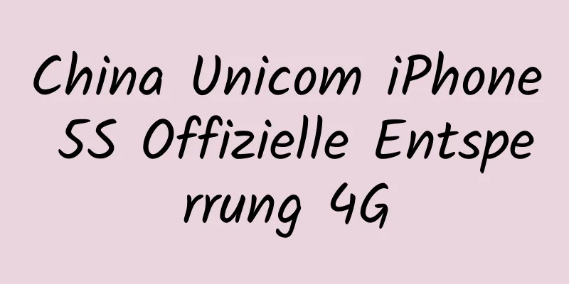 China Unicom iPhone 5S Offizielle Entsperrung 4G