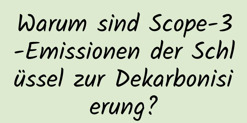 Warum sind Scope-3-Emissionen der Schlüssel zur Dekarbonisierung?
