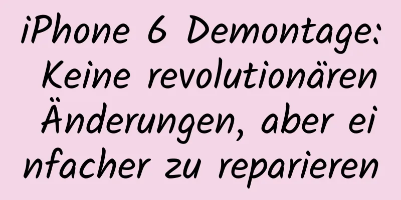 iPhone 6 Demontage: Keine revolutionären Änderungen, aber einfacher zu reparieren