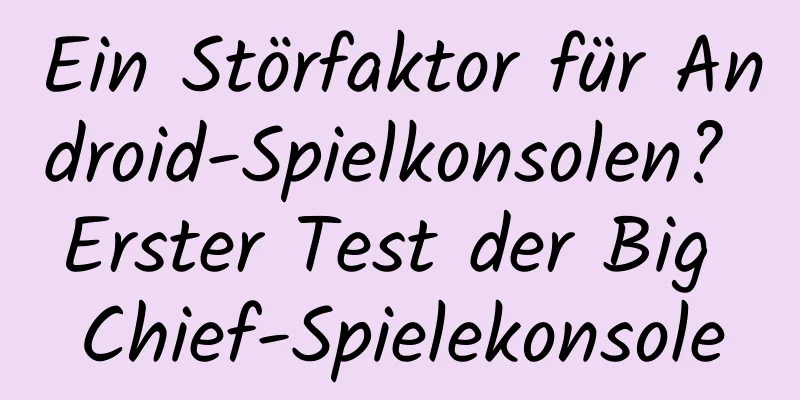 Ein Störfaktor für Android-Spielkonsolen? Erster Test der Big Chief-Spielekonsole