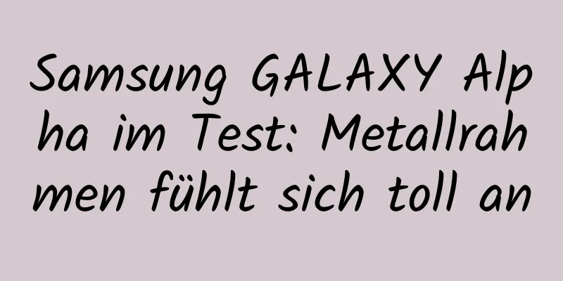 Samsung GALAXY Alpha im Test: Metallrahmen fühlt sich toll an