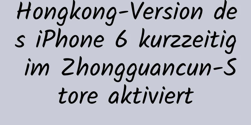 Hongkong-Version des iPhone 6 kurzzeitig im Zhongguancun-Store aktiviert