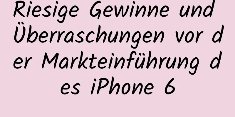 Riesige Gewinne und Überraschungen vor der Markteinführung des iPhone 6