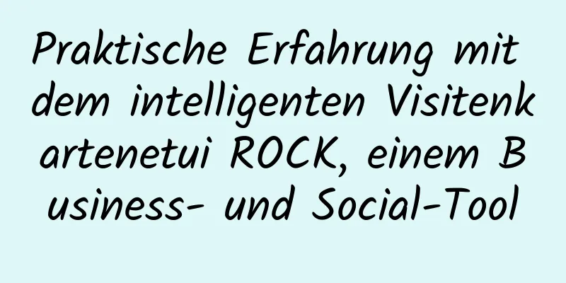 Praktische Erfahrung mit dem intelligenten Visitenkartenetui ROCK, einem Business- und Social-Tool