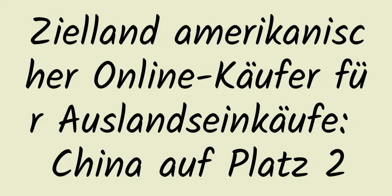 Zielland amerikanischer Online-Käufer für Auslandseinkäufe: China auf Platz 2