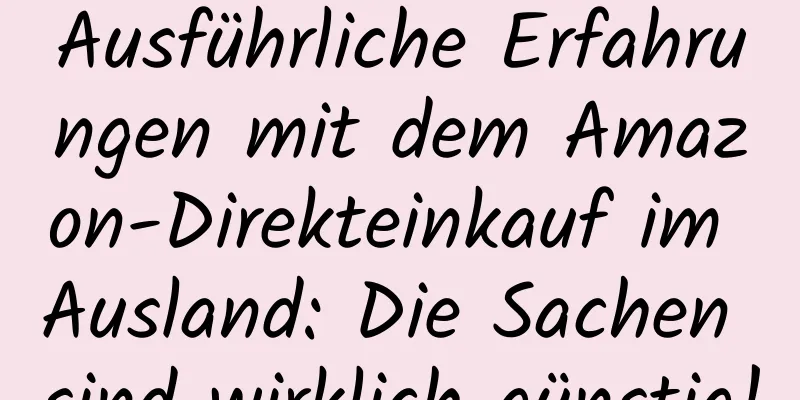 Ausführliche Erfahrungen mit dem Amazon-Direkteinkauf im Ausland: Die Sachen sind wirklich günstig!
