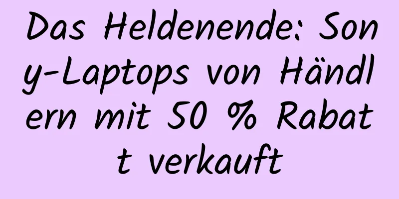 Das Heldenende: Sony-Laptops von Händlern mit 50 % Rabatt verkauft