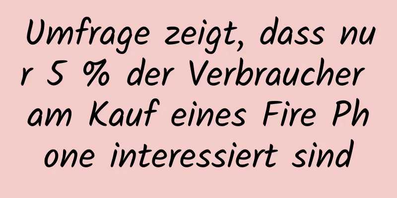 Umfrage zeigt, dass nur 5 % der Verbraucher am Kauf eines Fire Phone interessiert sind