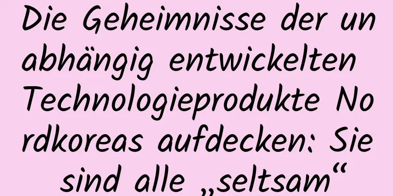 Die Geheimnisse der unabhängig entwickelten Technologieprodukte Nordkoreas aufdecken: Sie sind alle „seltsam“