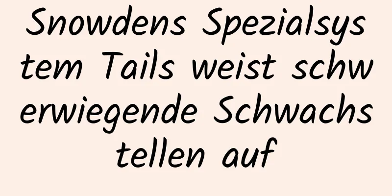 Snowdens Spezialsystem Tails weist schwerwiegende Schwachstellen auf