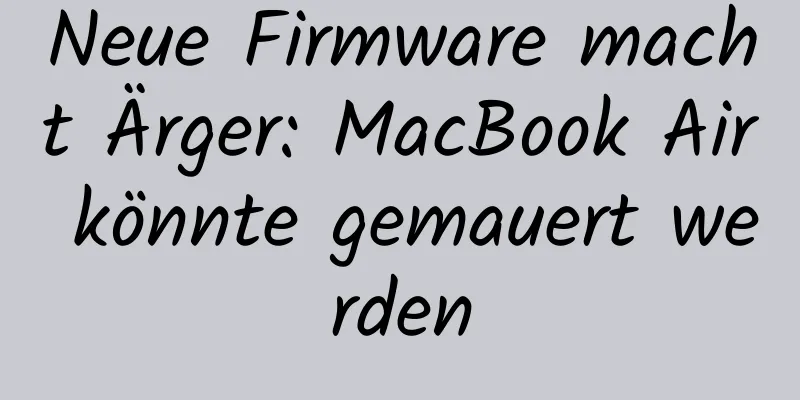 Neue Firmware macht Ärger: MacBook Air könnte gemauert werden