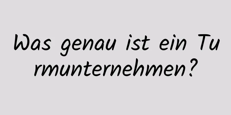 Was genau ist ein Turmunternehmen?