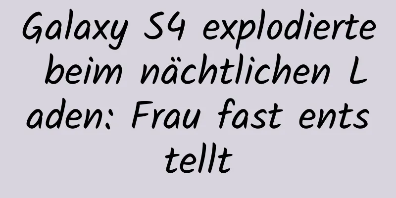 Galaxy S4 explodierte beim nächtlichen Laden: Frau fast entstellt