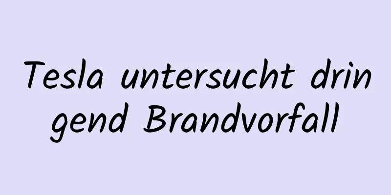 Tesla untersucht dringend Brandvorfall