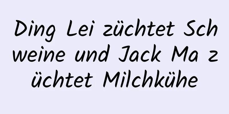 Ding Lei züchtet Schweine und Jack Ma züchtet Milchkühe