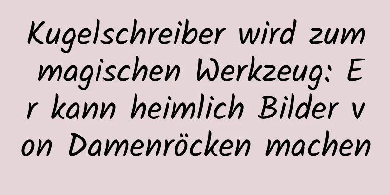 Kugelschreiber wird zum magischen Werkzeug: Er kann heimlich Bilder von Damenröcken machen