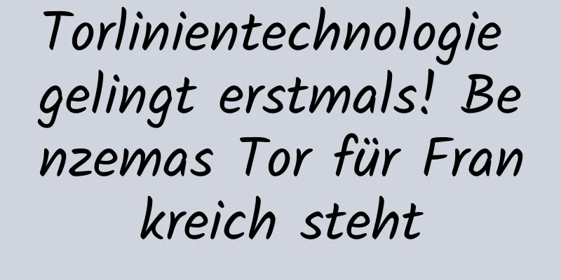Torlinientechnologie gelingt erstmals! Benzemas Tor für Frankreich steht