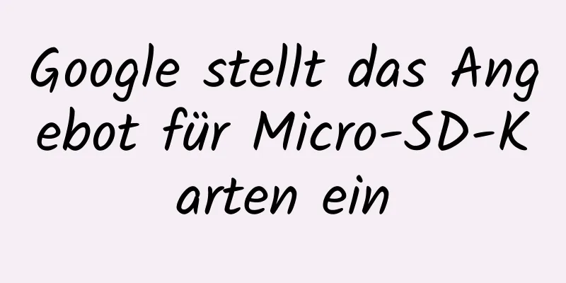 Google stellt das Angebot für Micro-SD-Karten ein