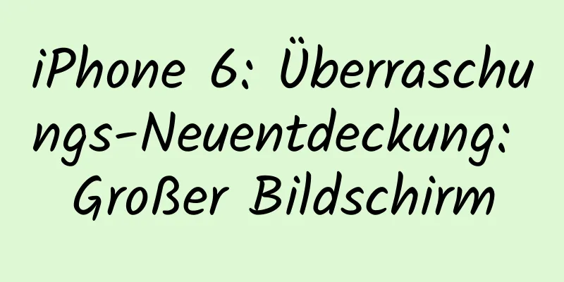 iPhone 6: Überraschungs-Neuentdeckung: Großer Bildschirm