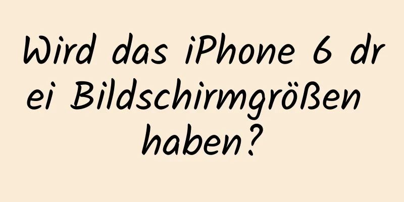 Wird das iPhone 6 drei Bildschirmgrößen haben?