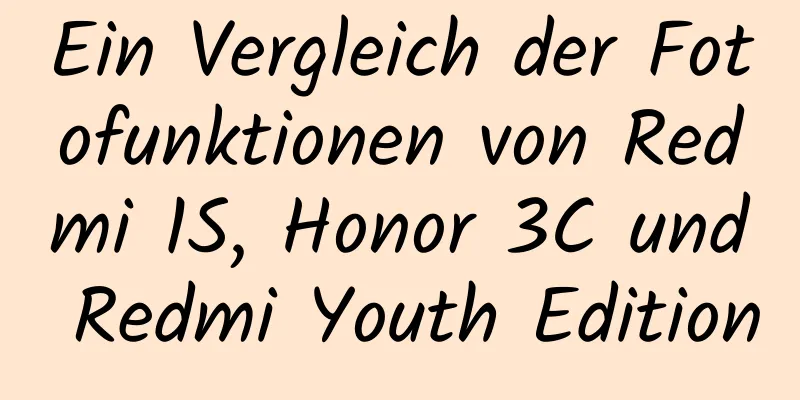 Ein Vergleich der Fotofunktionen von Redmi 1S, Honor 3C und Redmi Youth Edition