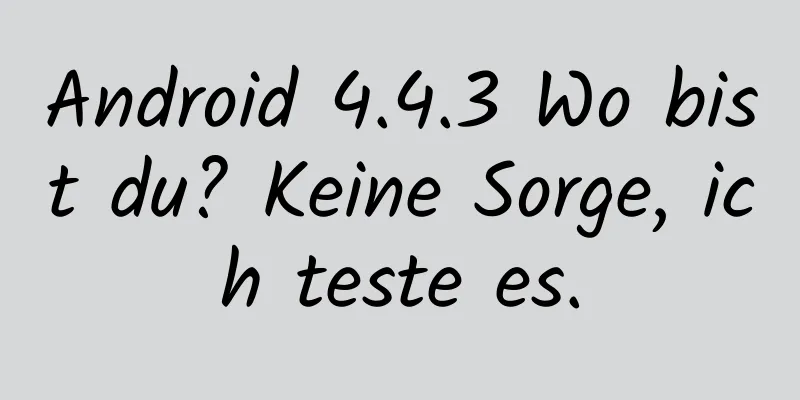 Android 4.4.3 Wo bist du? Keine Sorge, ich teste es.