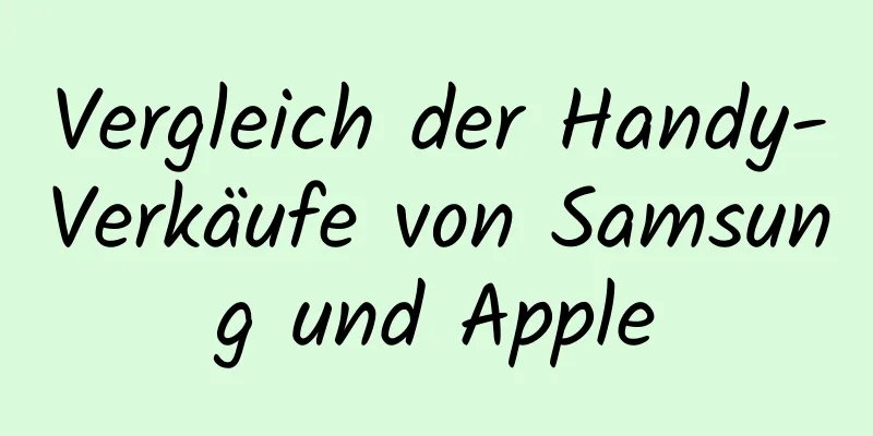 Vergleich der Handy-Verkäufe von Samsung und Apple